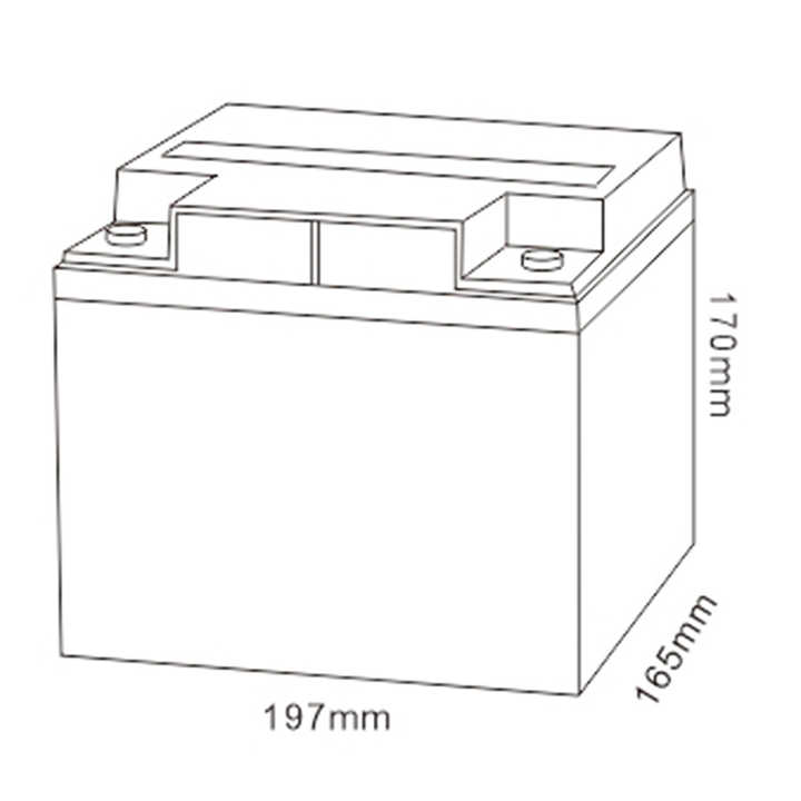 MHB MMD38-12 12V Valve Regulated AGM 37.5Ah Sealed Lead Acid Deep Cycle Battery for Wind Energy Systems