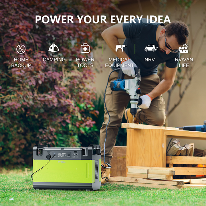 1500W 2000W Electric Portable UPS Lithium Power Supply Station Solar Generator LiFePO4 Battery Home Camping Backup Power Supply CTECHi