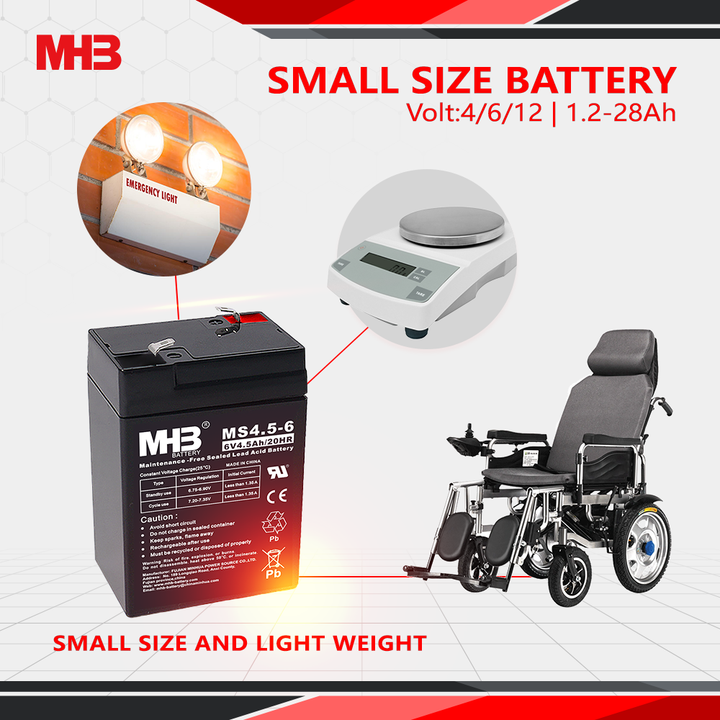 12V 9Ah AGM VRLA Battery Maintenance-Free Rechargeable Lead Acid Battery for UPS Security Systems and Power Tools MHB