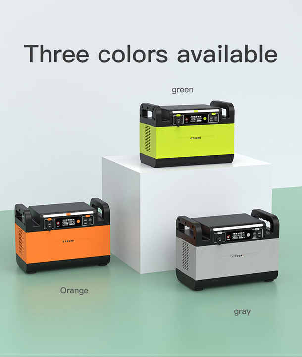 Portable Power Station 1200W 1500W LiFePO4 Battery Fast Charging Solar Generator for Outdoor Emergency Backup CTECHi