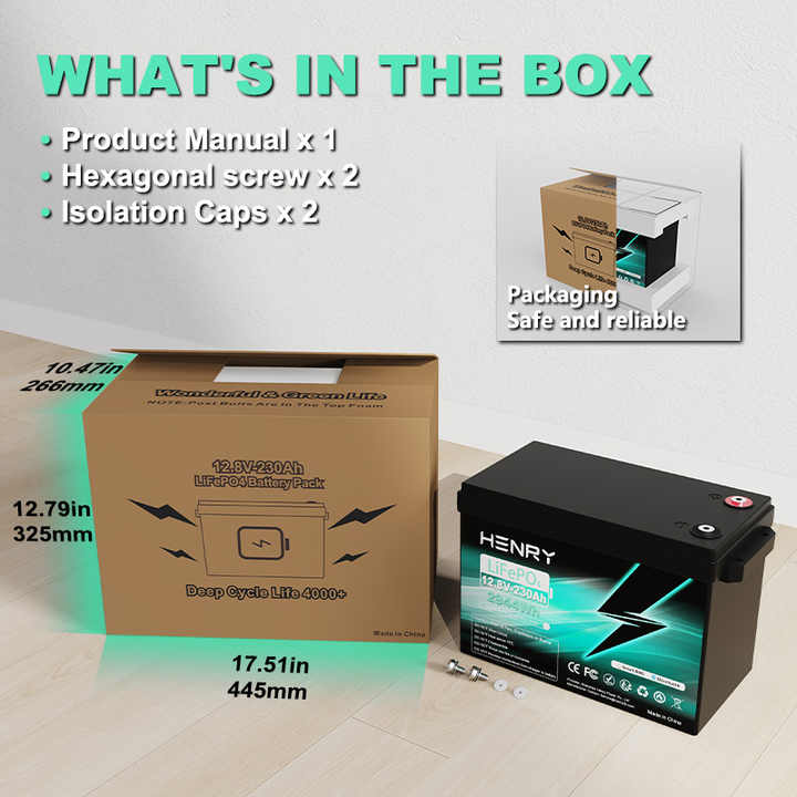 Solar LiFePO4 Battery Pack 12V 12.8V 230Ah for Energy Storage Systems 10kWh 5kWh Home Power Solutions HENRY