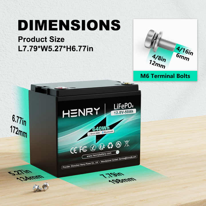 Customized 12.8V 50AH LiFePO4 Lithium Battery Pack Deep Cycle Solar Storage Power Supply HENRY