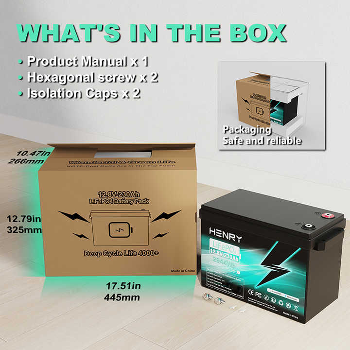 Lithium Iron Phosphate Battery 12V 12.8V 230Ah Deep Cycle Long Life Solar Storage System for Off-Grid Power