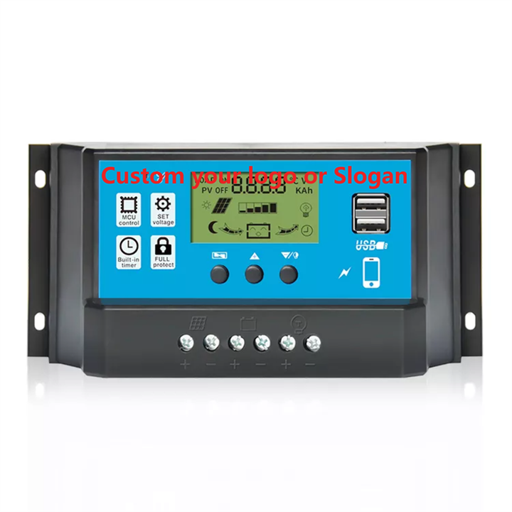 Solar Charge Controller Dual USB PWM 20A-60A 12V/24V/48V Auto Detection for Solar Energy Systems ELEGE