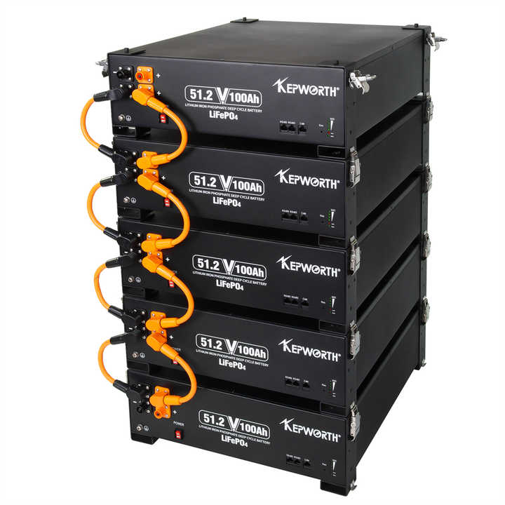 Germany Stock Kepworth 51.2V 100Ah LiFePO4 Battery Rackmount 5kWh Solar Storage System for UPS
