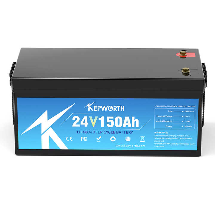 24V 150Ah LiFePO4 Battery Pack Deep Cycle Solar Storage System for Home Energy 6000 Cycles Long Life Kepworth