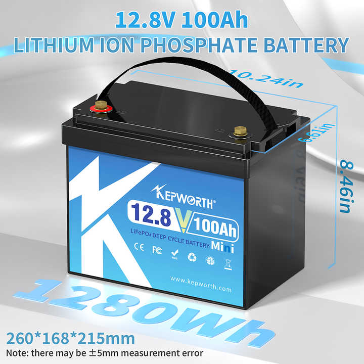 12V 100Ah Mini LiFePO4 Battery Built-in BMS Long Cycle Life Solar Energy Storage System Kepworth
