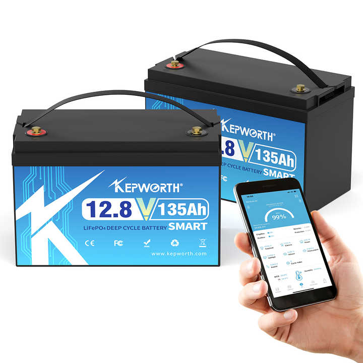 12V 135Ah Smart Bluetooth LiFePO4 Battery Pack for Solar Energy Storage Systems Kepworth