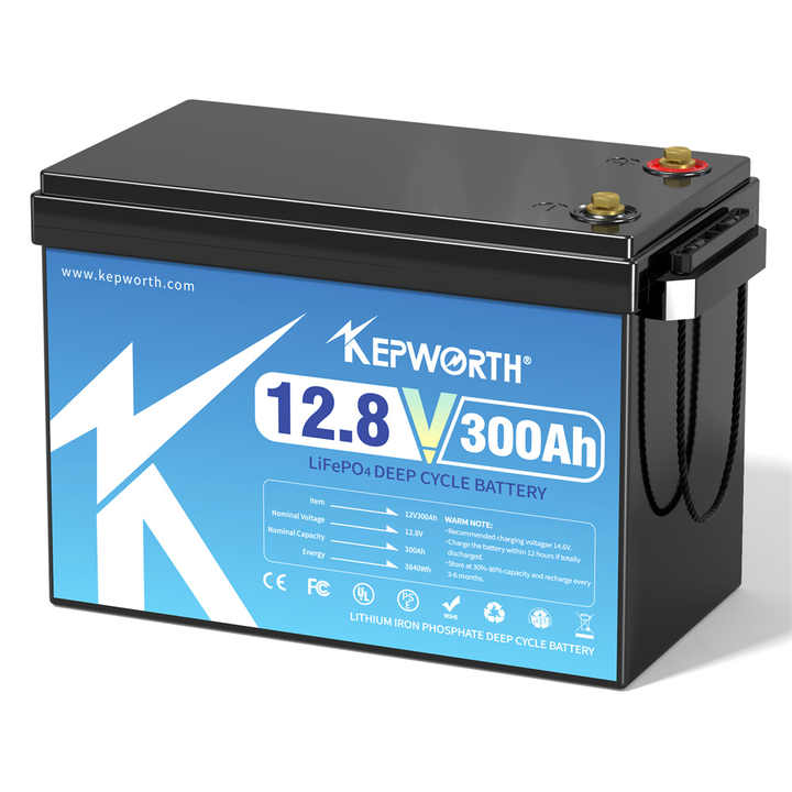 12V 300Ah LiFePO4 Battery Pack Deep Cycle Long Life 6000 Cycles for Golf Cart RV Camper Solar Energy Storage System Kepworth