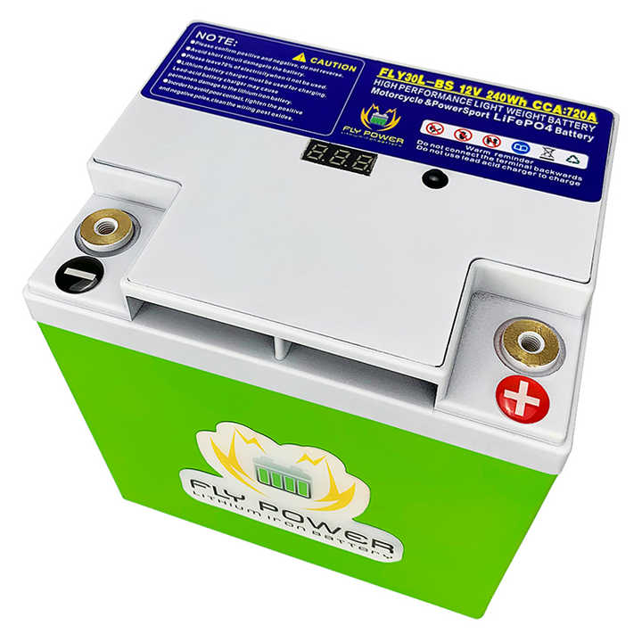 12V Motorcycle LiFePO4 Battery 20Ah 720A CCA High-Power Lithium Iron Phosphate Battery for Scooters ATVs BMS Included