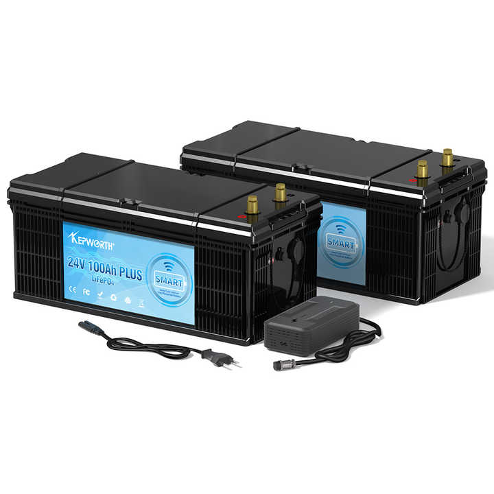 24V 100Ah LiFePO4 Battery with Bluetooth BMS for Solar Storage and Electric Vehicles Kepworth