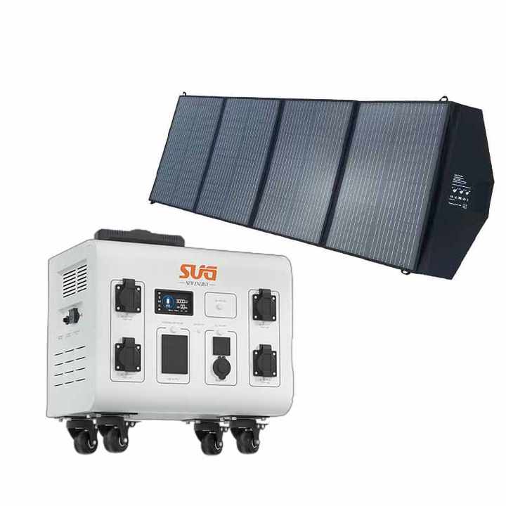 Portable Solar Power Station LiFePO4 Battery with Solar Panel 100V-230V Output for Home Energy Storage and Outdoor Camping SUG/OEM