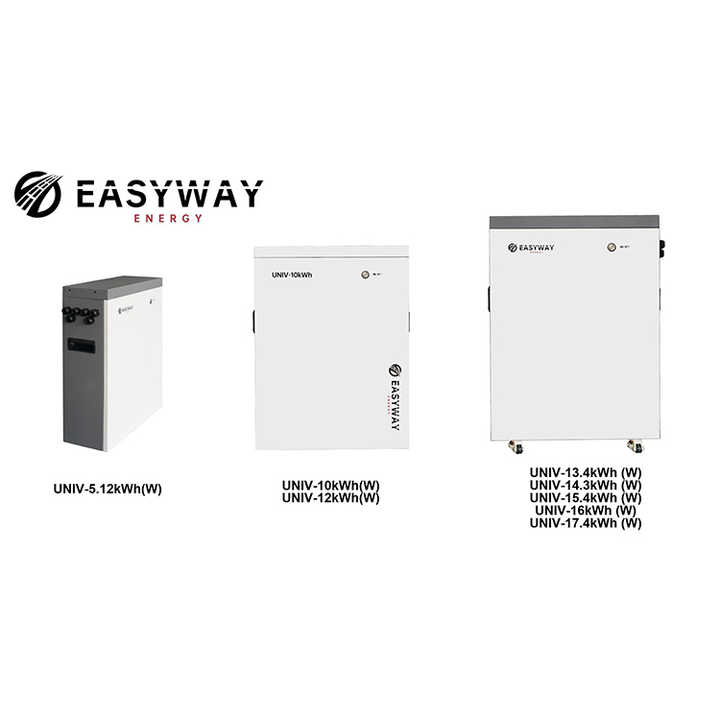 5kWh 10kWh 51.2V 100Ah Wall Mount Lithium LiFePO4 Powerwall Battery for Residential Energy Storage Easyway