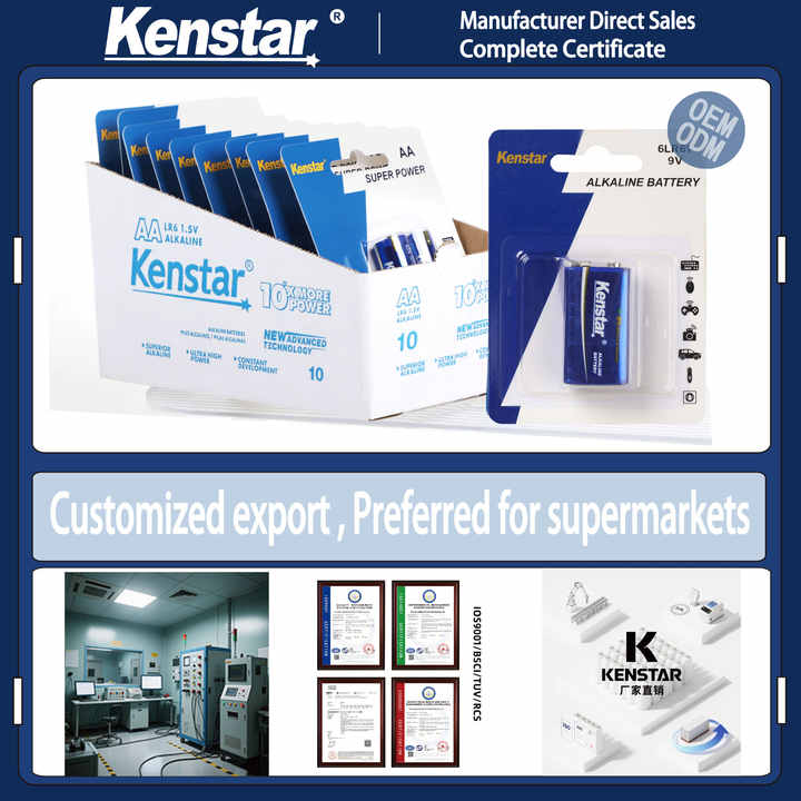 9V 6LR61 Alkaline Battery High Capacity Long Life Smoke Alarm Detector Remote Control Kenstar
