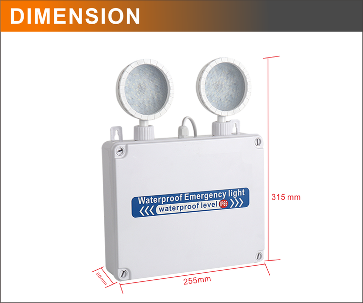 Emergency Light for Home LED High Brightness Plastic DC Mode Emergency Double Headlight for Indoor Outdoor Use FAT