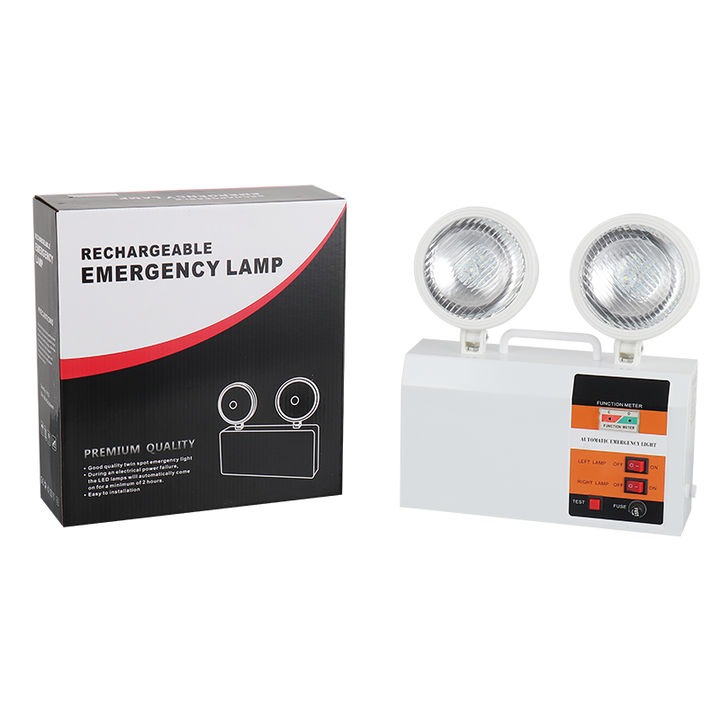High Quality 6V Lead-Acid Battery LED Emergency Light Wall Mounted Iron & ABS Material for Emergency Lighting