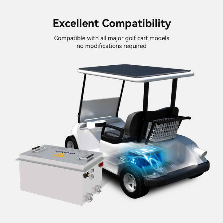 48V Golf Cart Lithium Battery 36V 48V 72V 105Ah 150Ah 210Ah LFP Rechargeable Grade A Lithium Iron Cells LiFePO4 for Golf Carts Electric Vehicles Solar Energy Storage Systems Wirentech