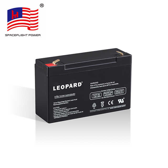 6V 14Ah Sealed Lead Acid AGM VRLA Battery Free Maintenance for Solar Energy Storage and Alarm Systems LEOPARD
