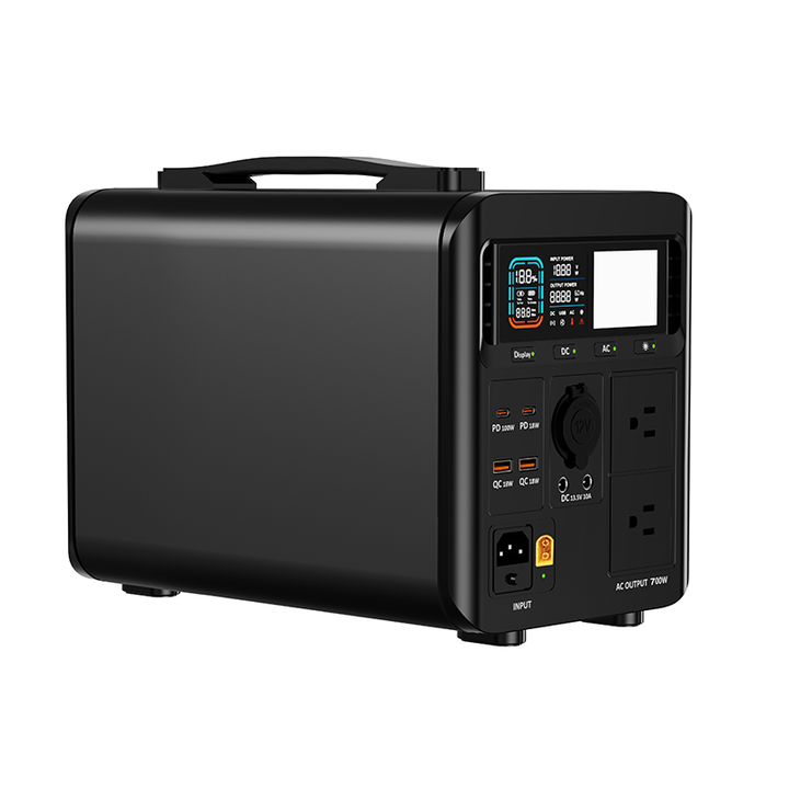 Outdoor 700W LiFePO4 Lithium Battery Camping Solar Generator Portable Power Station 24V for RV Outdoor Adventures JNGE
