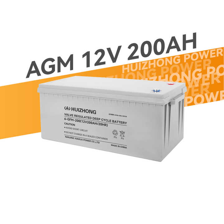 HIZN AGM 12V 200AH Deep Cycle Battery for Solar Energy Storage Systems and UPS