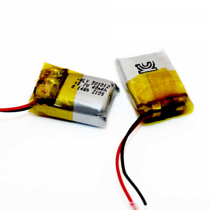 Factory Direct Sale Customized 501012 40mAh 3.7v Lithium Polymer Battery for Headset