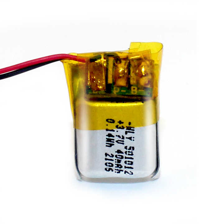 Factory Direct Sale Customized 501012 40mAh 3.7v Lithium Polymer Battery for Headset