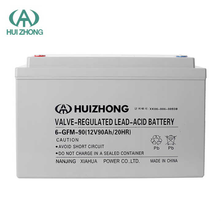 12V 90Ah Sealed Deep Cycle AGM Battery for Solar Energy Storage Systems and UPS Power Supply HUIZHONG