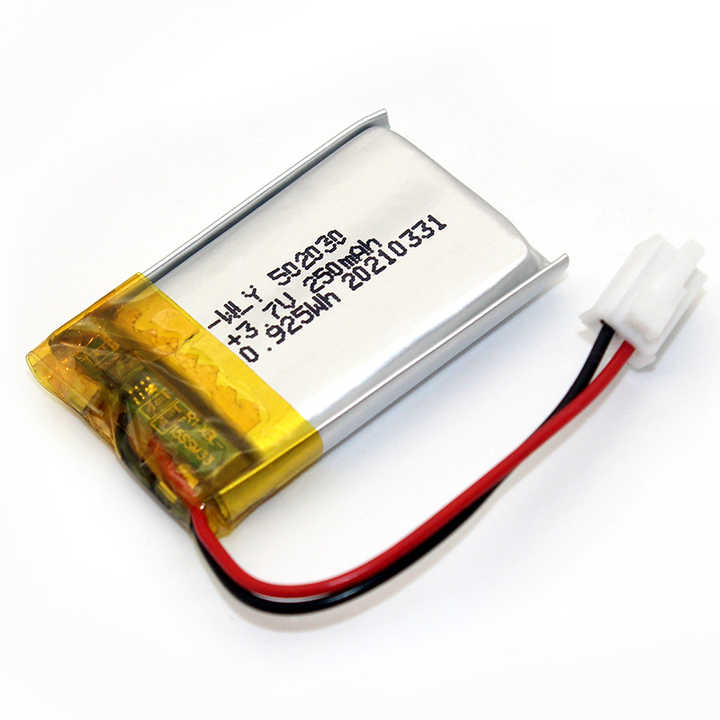 High Quality Lipo Battery 502030 3.7v 250mAh Rechargeable Polymer Battery for Smart Watches and Wearable Devices