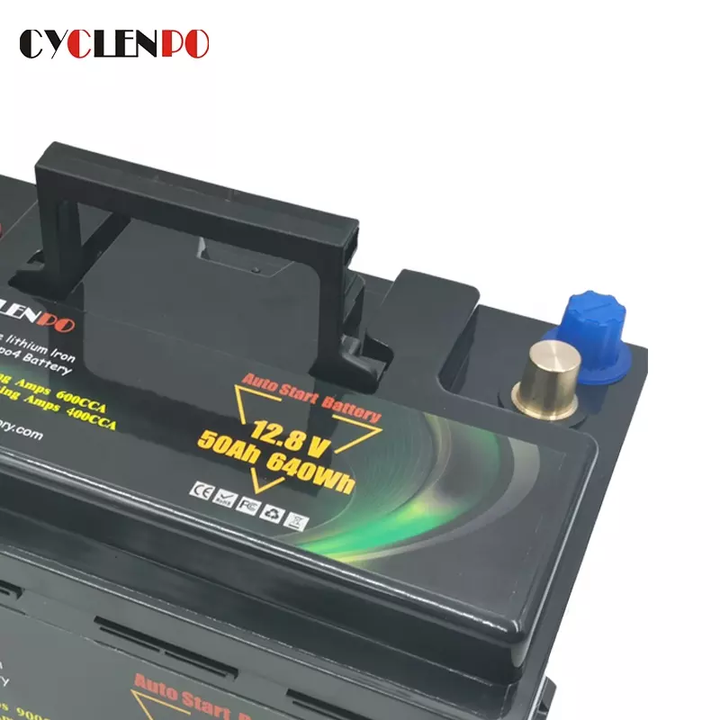 Cyclenpo 12V 50Ah Starting Battery for Car with High Cycle Life Auto Start Battery