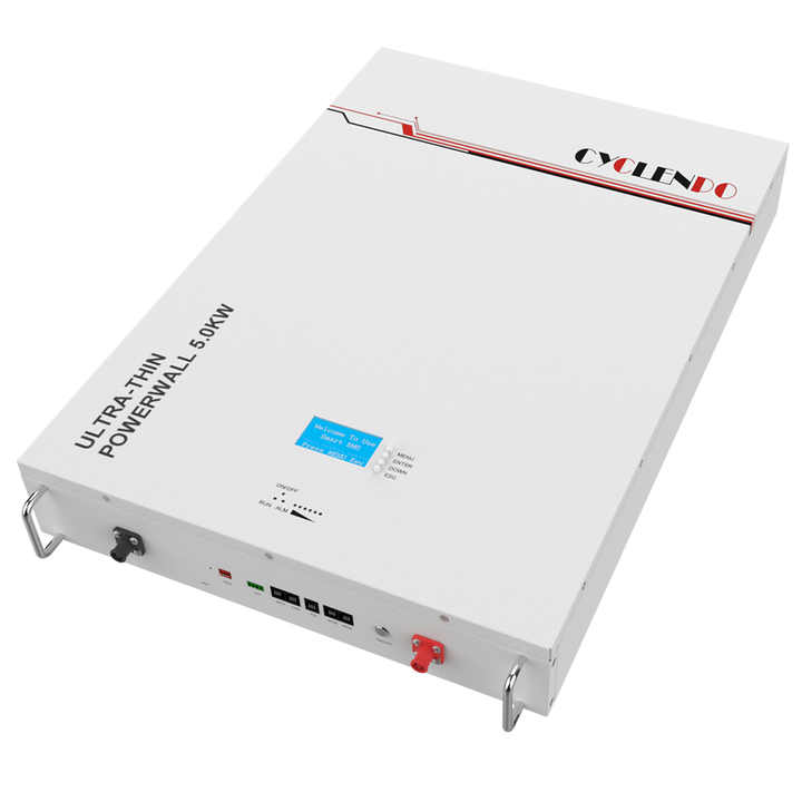 Factory Ultra-thin 48V 100Ah LiFePO4 Battery for Solar Home Energy Storage Systems Cyclenpo