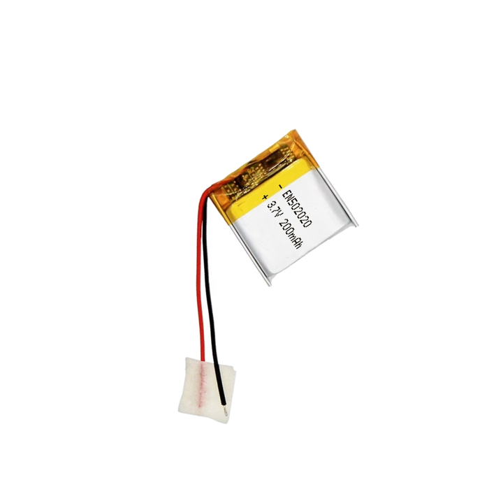 Encore Supplier 502020 3.7V 200mAh Lithium Polymer Battery Li Ion Lipo Tiny Rechargeable Deep Cycle Pouch Cell for Smart Watch Encore