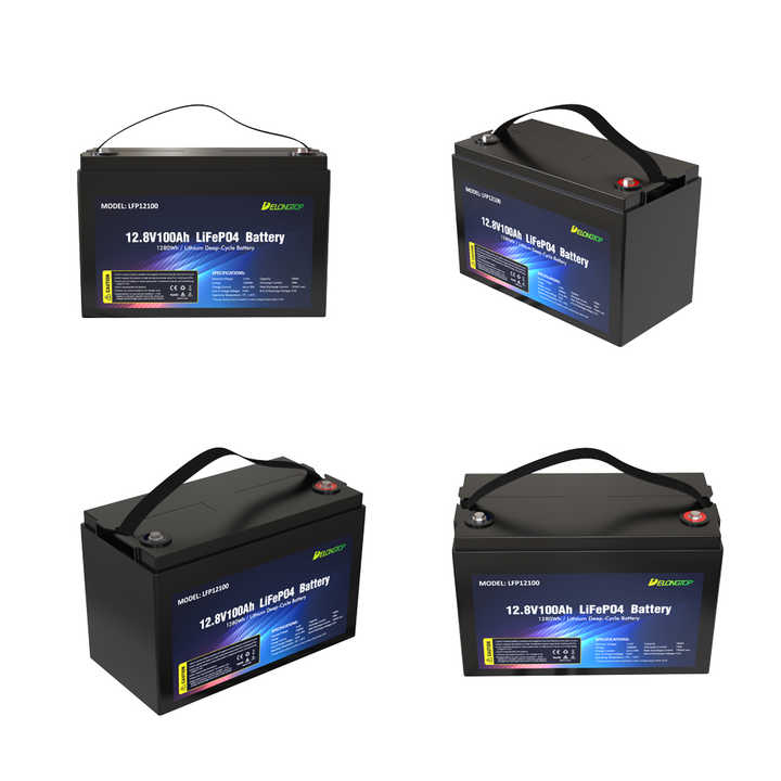 DELONGTOP 12V 100AH Lithium Ion LiFePO4 Battery with 6500 Cycles Long Life for RV Marine Solar Energy Storage Systems Delong