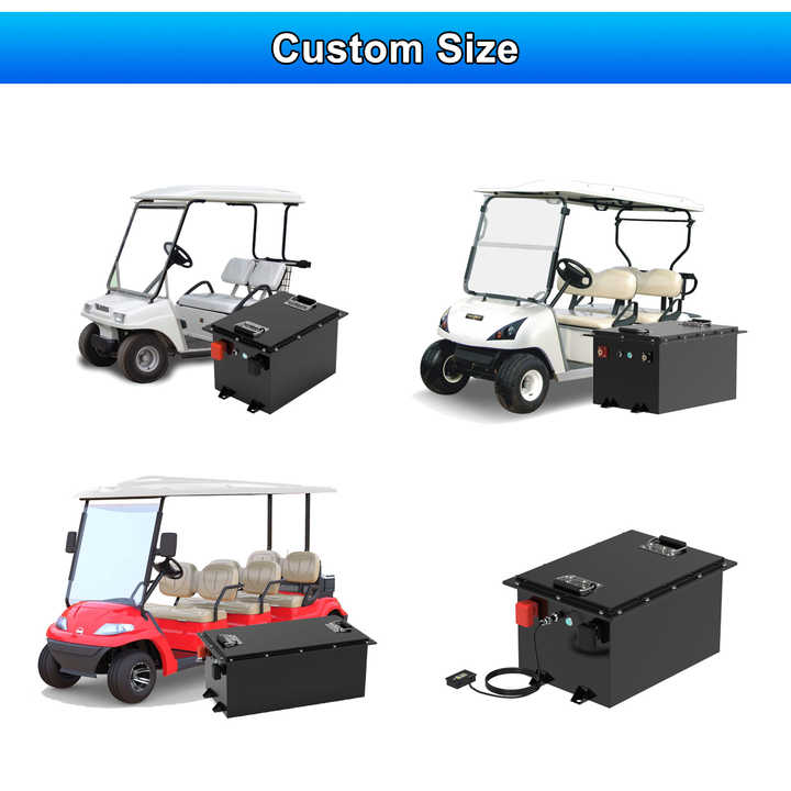Intelligent Multi-Voltage Lithium Iron Phosphate 48V 51.2V Golf Cart Battery 105Ah 150Ah 200Ah Long Cycle Life for Golf Cart DELONG