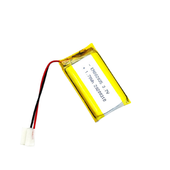 Encore Factory 802035 480mAh Lithium Polymer Battery 3.7V Rechargeable Deep Cycle for Sensors and Consumer Electronics Encore