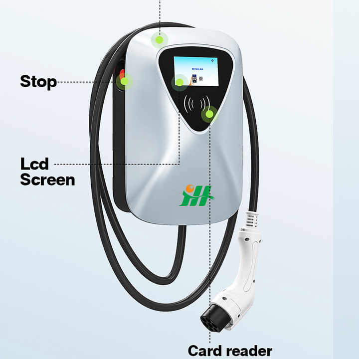 Hongjiali Wall Mounted OCPP Type 2 AC EV Charger Station 22kW 32A 400V Three-Phase Commercial Use