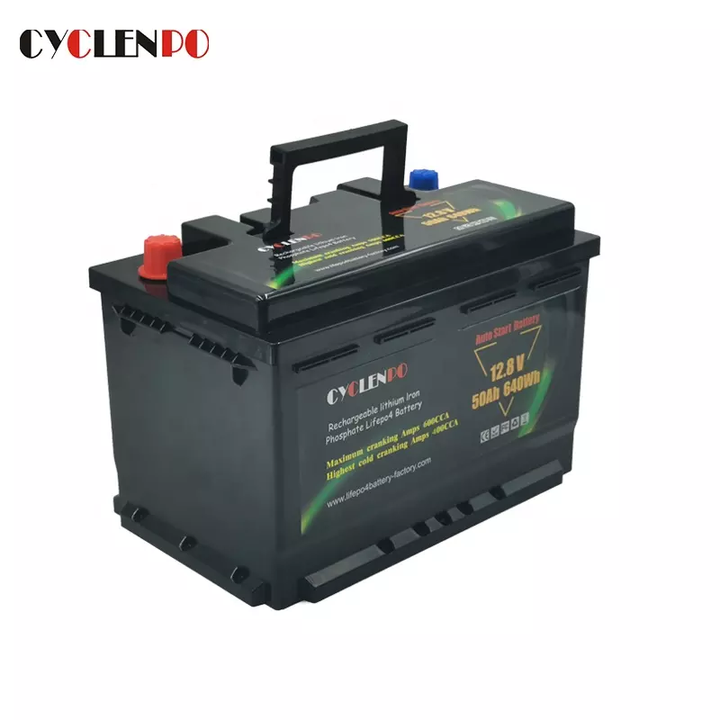 Cyclenpo 12V 50Ah Starting Battery for Car with High Cycle Life Auto Start Battery