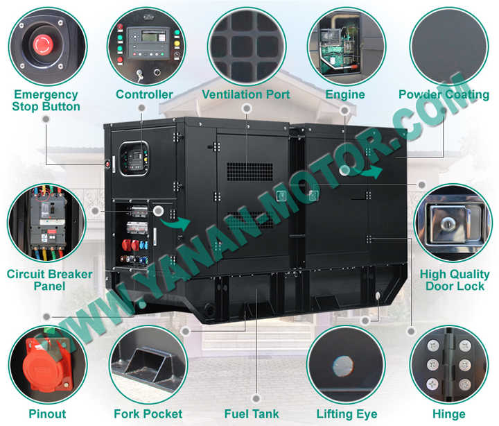 Diesel Generator 100KW Silent Type 60HZ for Power Supply Yanan