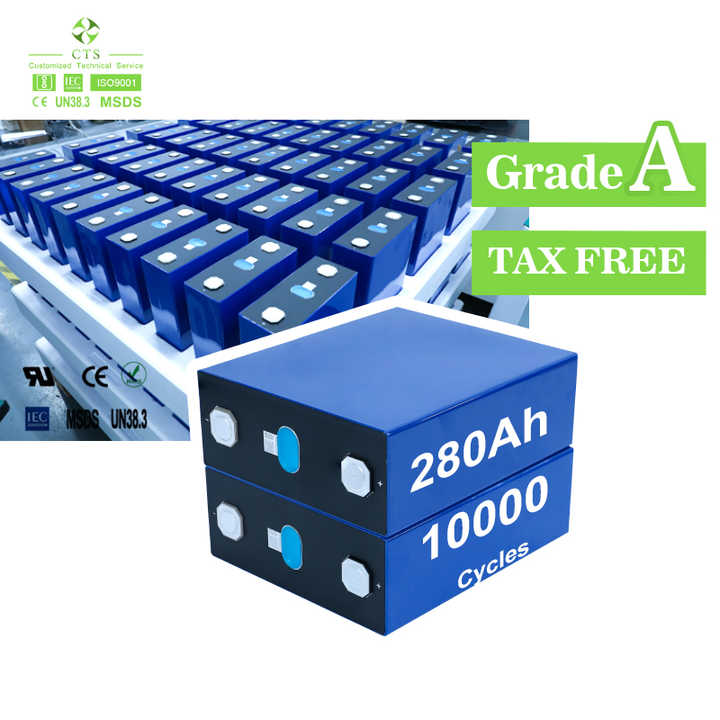 CTS Prismatic LiFePO4 Battery Cell 6000 Cycle Life High Durability for Solar Storage EV Power Tools