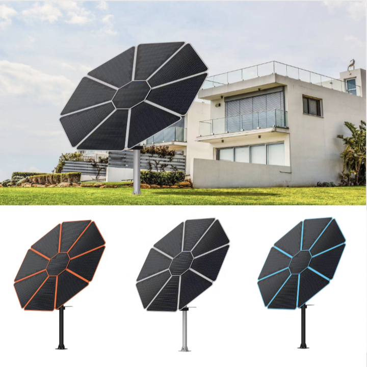 Sun Flower Solar Tracking System 1.4kW Panel Car Charger Tracking System 10°-60° Tilt Angle Home Industrial Commercial Use Emperysolar