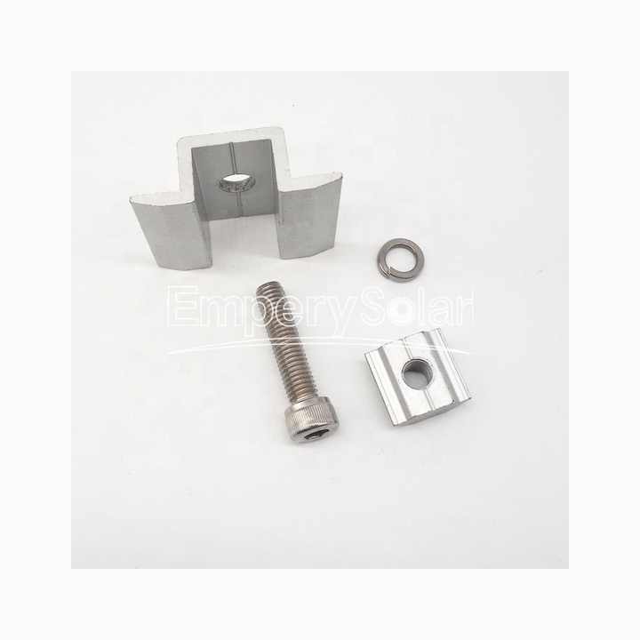 Aluminum Solar Mid Clamp Corrugated Roof Mounting Brackets with TUV Certificate for Commercial Solar Panels EmperySolar