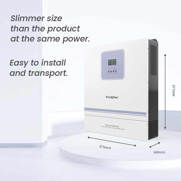 Solar Energy System 8kVA 8kW Inverter 48VDC 220/230/240VAC Off-Grid Power Inverter for Island Application Techfine