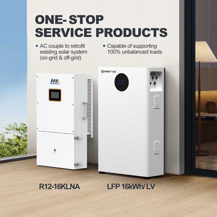 6KW/10KW/8KW/12KW 3-Phase Hybrid Solar Inverter with Power Split for Solar Energy Systems Megarevo