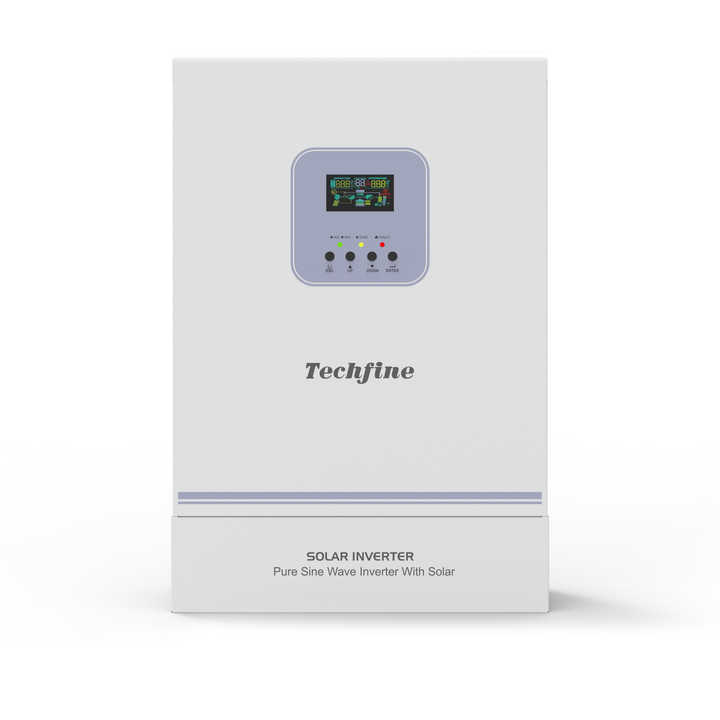 Low Frequency Hybrid Eco Inverter 5kW Single Phase 48V 5kW 8kW 10kW Pure Sine Wave Off-Grid Solar Power System Techfine