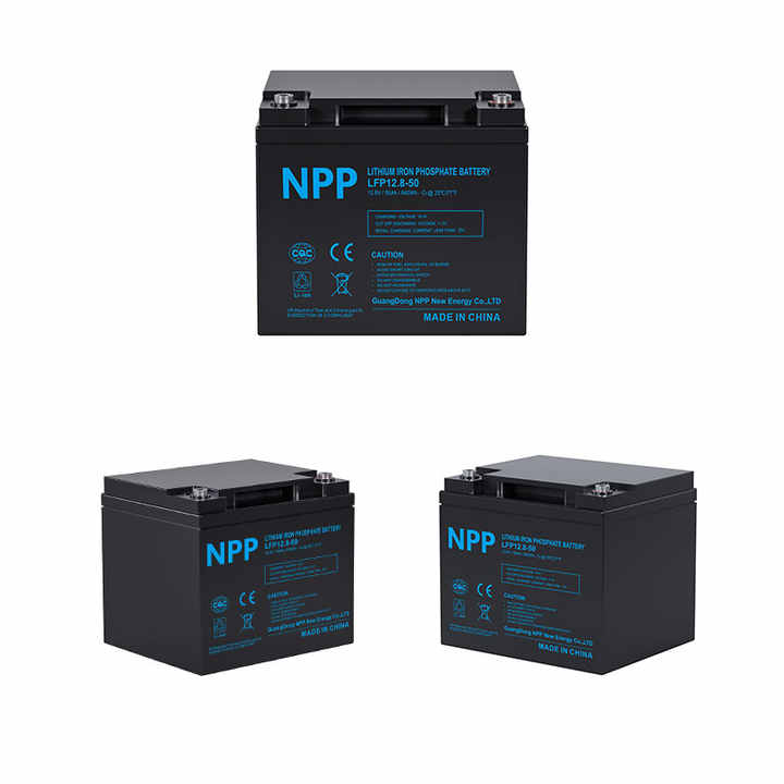 Lithium Lifepo4 Battery Charger 12.8V 100Ah 24V 200Ah High Cycle Life for Solar Energy Storage Golf Carts Electric Bicycles NPP