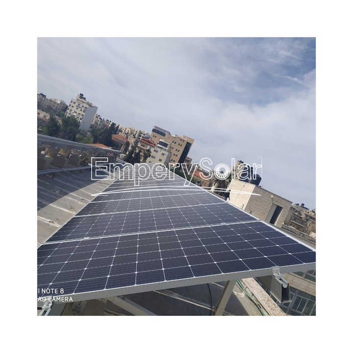 Flat Roof Solar Panel Mounting System Hot-Dip Galvanized Steel Q235 10kW Commercial Use EmperySolar