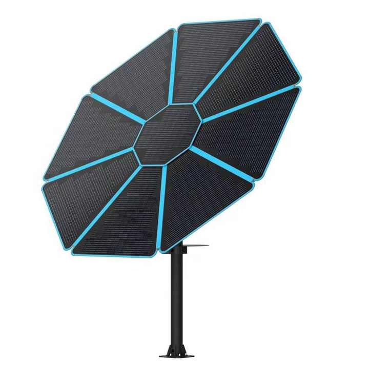 Sun Flower Solar Tracking System 1.4kW Panel Car Charger Tracking System 10°-60° Tilt Angle Home Industrial Commercial Use Emperysolar
