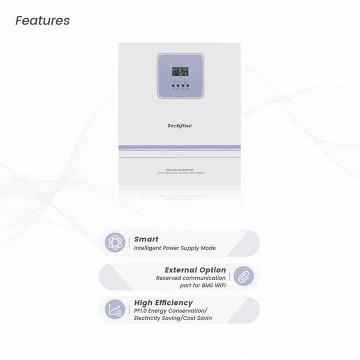 Solar Energy System 8kVA 8kW Inverter 48VDC 220/230/240VAC Off-Grid Power Inverter for Island Application Techfine