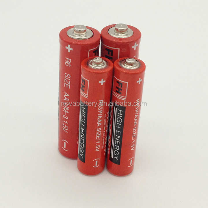 1.5V UM1 UM2 UM3 UM4 AA AAA Size Dry Rechargeable Battery Cell Zinc Carbon 480mAh Flashlight Camera Remote Control NOVACELL