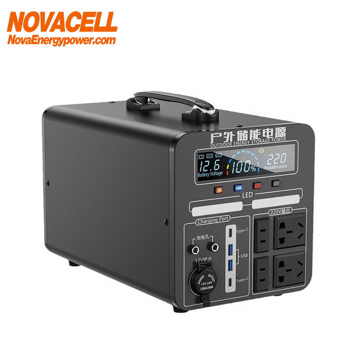 Portable Power Station High Capacity 600W-4800Wh Solar Energy Storage for Outdoor & Home Use with LED Display NOVA POWER