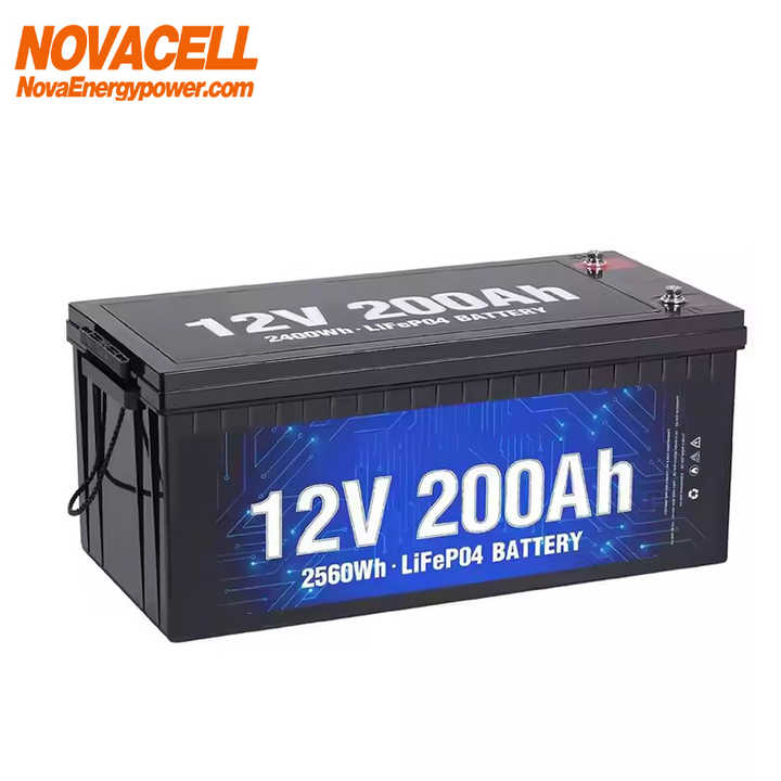 LiFePO4 Battery Pack 12V 200Ah Deep Cycle Rechargeable for Solar Storage Systems Electric Wheelchair NOVA POWER